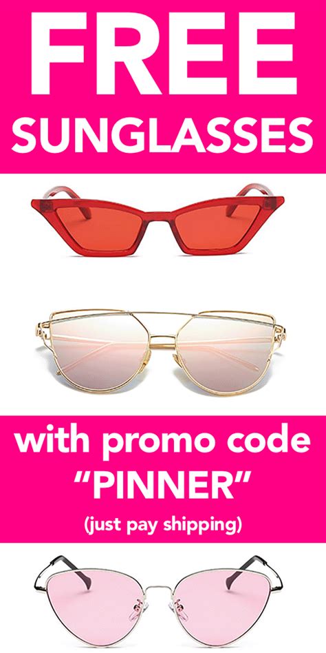 If you pay for a. Free sunglasses with promo code "PINNER". Just pay ...