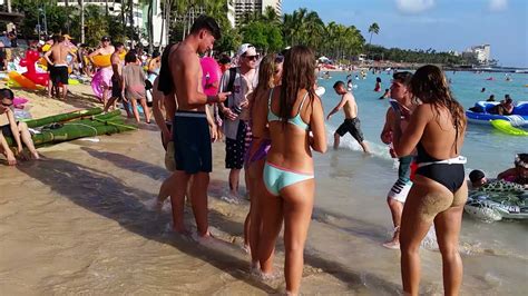 The iconic clevelander south beach bar subsequent door had to droop all meals and beverage operations. College Kids Partying at Waikiki Beach for 2017 Spring ...