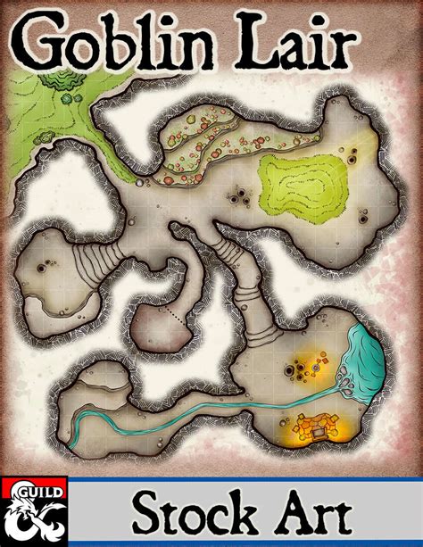 Do you know of goblins? Goblin Lair - Stock Map - Dungeon Masters Guild | Dungeon Masters Guild