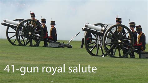 Although the tradition of gun salutes has evolved over the years, the tradition goes back to the 16th century. Gun salutes in Hyde park for new Princess Charlotte - YouTube