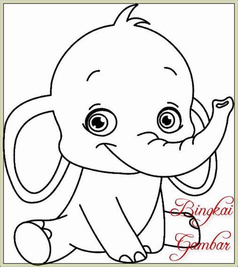 21 gambar gajah kartun mewarnai kumpulan gambar mewarnai terbaru yang mudah untuk anak anak download black and white cartoon monkey clip di 2020 kartun gajah gambar. Gambar Gajah Kartun Sketsa