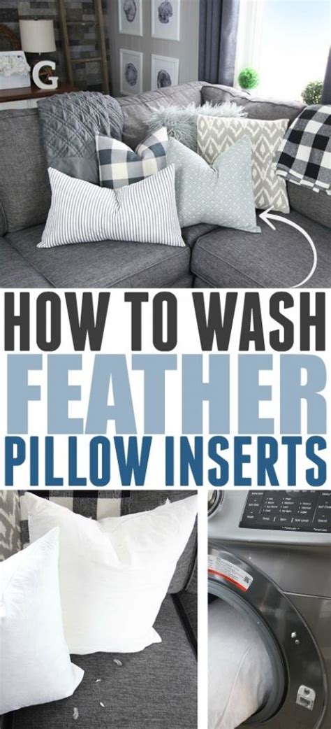 Now, how to machine wash feather pillows in a washing machine can take a little patience, but it will not take much time at all. How to Wash Feather Pillow Inserts - The Creek Line House | Wash feather pillows, Feather ...