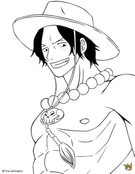 Voir plus d'idées sur le thème anime one piece, luffy, image de one piece. Portgas D Ace est un coloriage de One Piece