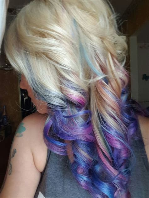 Mermaid hair has been in for several years already. pink purple and blue mermaid hair | Mermaid hair, Blue ...