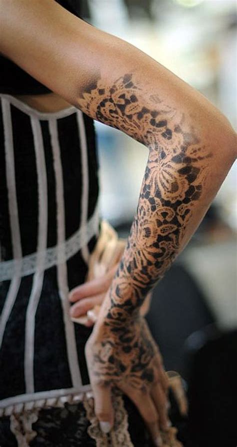 It's a combination of elegance and beauty. 53 Lace Tattoo Designs For Womens Body