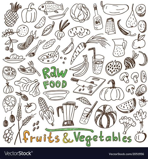 Essen kawai mandalas / kaktus krasotka drawingseasykawaii kawaii zeichnungen zeichnungen niedliche zeichnungen : raw food - set icons in sketch style. Download a Free ...