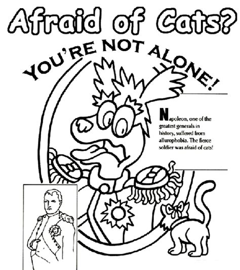 The colors are so vibrant. Napoleon and Cats coloring page | Cat coloring page ...