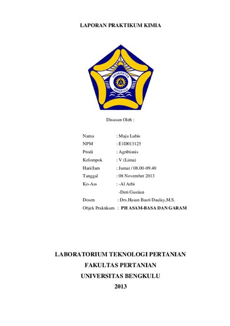 Pada tanggal 6 agustus 1945 bom atom dijatuhkan di atas kota. (DOC) LAPORAN PRAKTIKUM KIMIA PH ASAM-BASA DAN GARAM ...