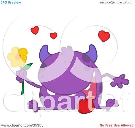 Purple and yellow abstract brush square border. Clipart Illustration of a Loving Purple Monster Sitting With His Tongue Hanging Out, Holding A ...