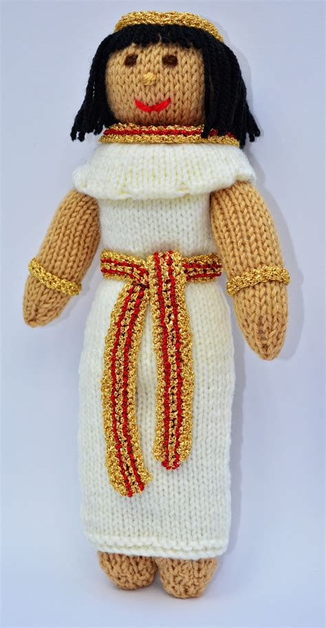 The color scheme of gold and precious stones is echoed in dibadu's handpainted 100% silk yarn, seda encantada. Ancient Egyptian Doll, Toy Doll Knitting Pattern ...