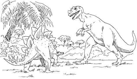 Malvorlagen dinosaurier name dinosaurier stegosaurus ausmalbild malvorlage dinosaurier. Stegosaurus Und Tyrannosaurus Ausmalbild & Malvorlage (Tiere)