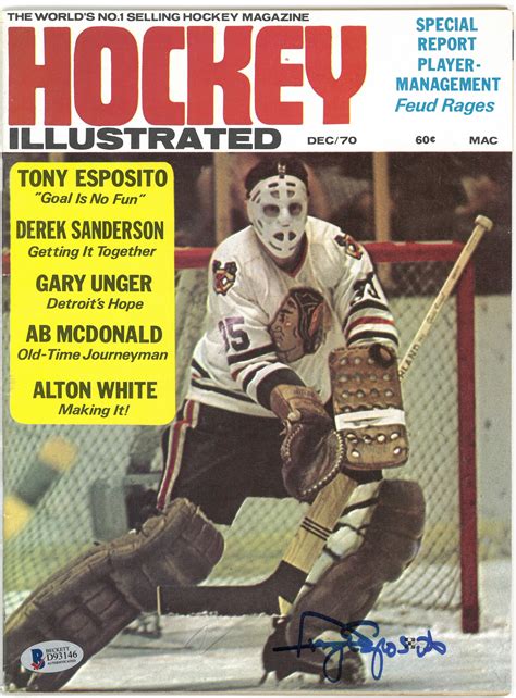 He was one of the first nhl players to use the butterfly. Lot Detail - Tony Esposito Autographed 1970 Hockey Illustrated