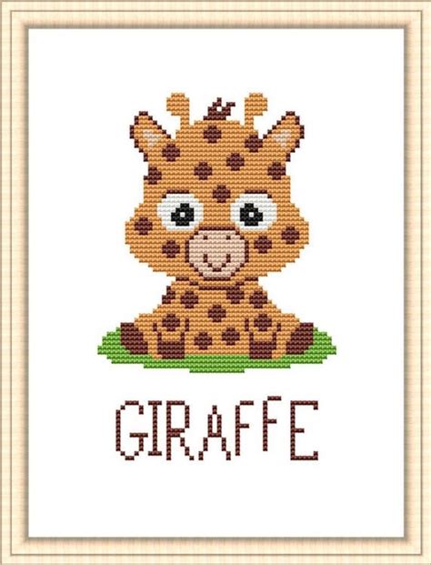 Find deals on products in needlework on amazon. Cross stitch baby patterns Safari Nursery Giraffe xstitch ...