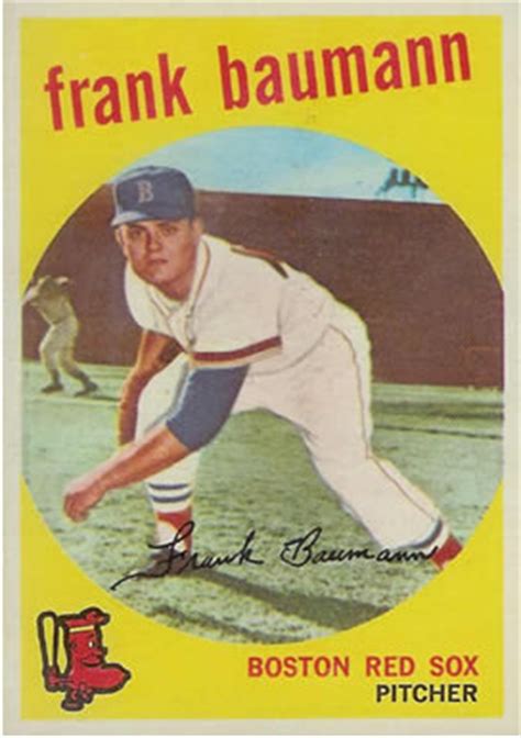 Louis en ontving een bonus van. 1959 Topps Frank Baumann #161 Baseball Card Value Price Guide