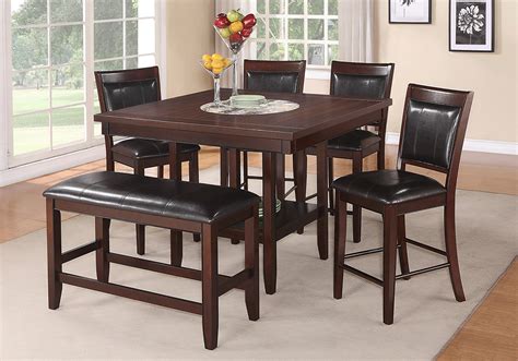Because of their curves, oval tables are usually used as stand alone elements in restaurant layouts and cannot be easily combined with other tables. Fulton Counter Height Dining Table 5pc Set | Evansville ...