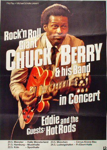 Chuck berry guitar iron maiden posters classic rock artists music pics fun music music stuff. Chuck Berry Poster from Halle Munsterland, May 20, 1977 at ...