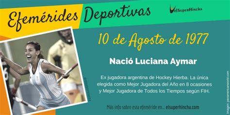 Su cumpleaños, lo que hizo antes de la fama, su vida de comenzó a practicar el hockey sobre césped a los 7 años de edad en el club atlético fisherton en. Efemérides Deportivas. Historias del Deporte, de un día ...