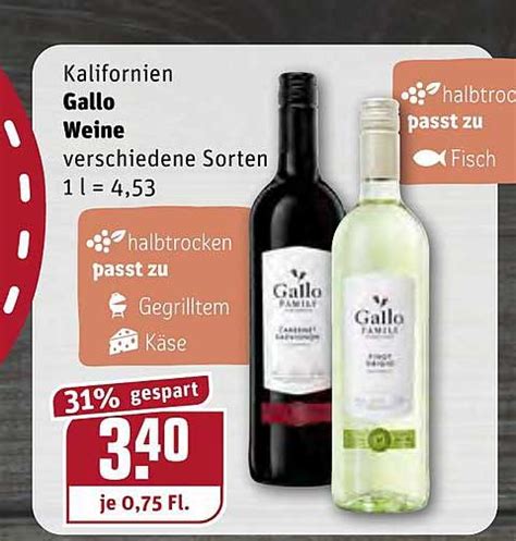 Schwefeldioxid und sulphite zusatzstoffe wie der wein schmeckt: Gallo Weine Angebot bei REWE Kaufpark