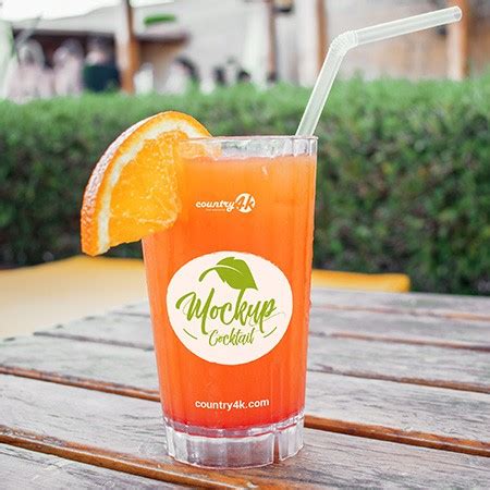 This beer glass free mockup allows you to showcase your logo or label design in a photorealistic way. Free Cocktail PSD MockUp in 4k - Counrty4k