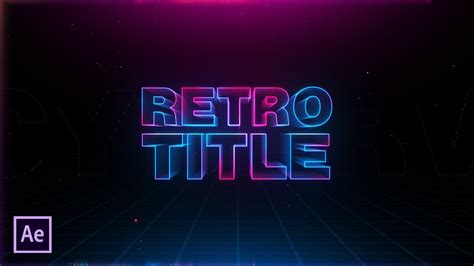 Amazing after effects intro templates with professional designs. After Effects Tutorial - Retro Style Title Intro in After ...