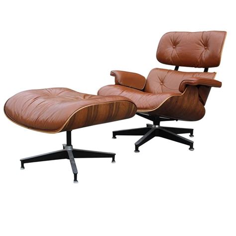 Available in other colors and multiple styled bases. Modern Eames Rosewood Light Brown Leather Lounge Chair at ...