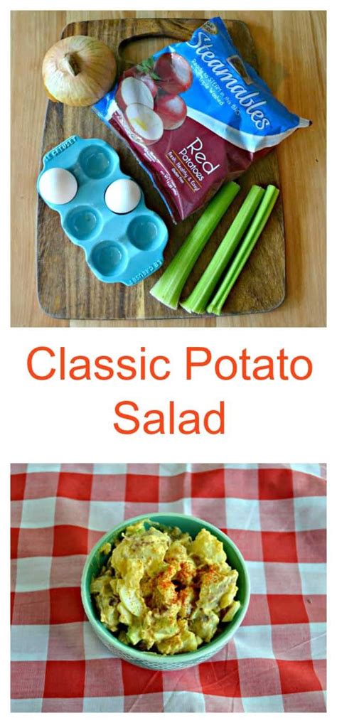 Drain the potatoes, put in a serving dish, top with the eggs, bacon, mayo, chives and a twist of black. Classic Potato Salad | Recipe | Classic potato salad ...