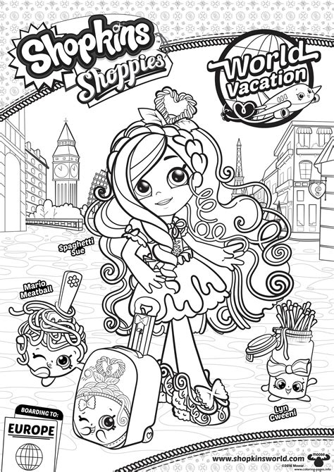 These little shopkeepers are ready for so much fun and the occasional party. Shopkins Shoppies World Vacation Europe Spaghetti Sue ...