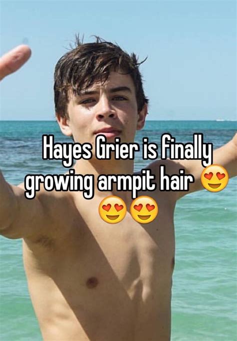 Finally, shaving cuts hair at the skin's surface, not at the root, like. Hayes Grier is finally growing armpit hair