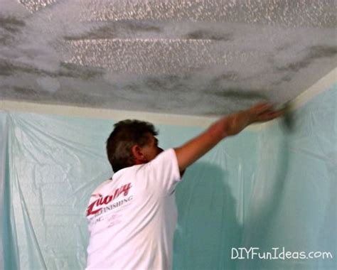 Popcorn ceilings, aka textured or acoustic ceilings, were popular in 1970's and 80's. How to Remove Popcorn Ceilings in 30 Minutes | Removing ...