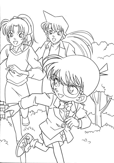 A pop of color will bring this printable detective are property and copyright of their owners. Coloring book - Conan