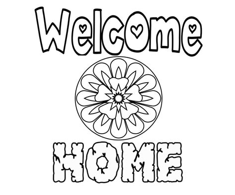 Home halloween coloring christmas coloring football coloring bumble bee cowboy coloring flowers. Free Printable Welcome Home Coloring Pages | Coloring ...