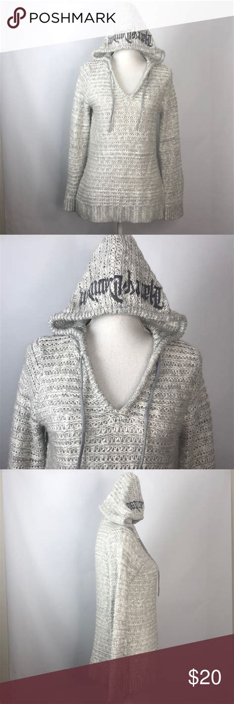 Black and white pullover size medium. Harley-Davidson knitted hooded sweater | Hooded sweater ...