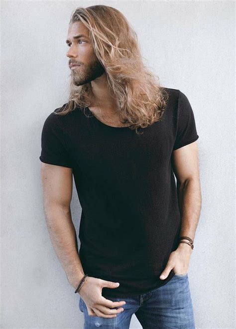 Instead of a traditional slick back, the styling has. 1152 best My obsession ~~~ Men with long hair! images on ...