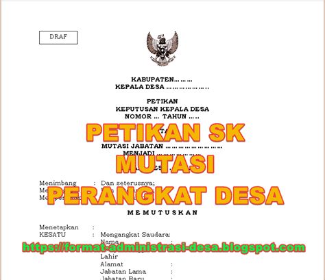 Jadi dapat disimpulkan bahwa surat undangan adalah surat yang digunakan individu atau instansi untuk mengundang orang atau pihak lain untuk. Contoh SK Mutasi Perangkat Desa (Sekdes, Kasi, Kaur Dan ...