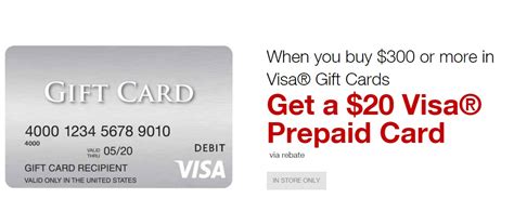 Td bank visa gift card pin. $20 rebate on $300 Visa Gift Cards + 5X