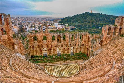 It was built in 161 ad by the athenian magnate herodes atticus in memory of his wife. odeon of herodes atticus! | Built in 161 AD by the ...