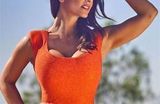 milani denise dresses sexy dress hot brunette hourglass fitted orange imgur hair shoot outdoor choose board celebrities