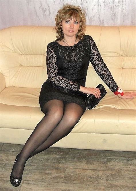 Busty brunette milf teases in black pantyhose. Pin on mat