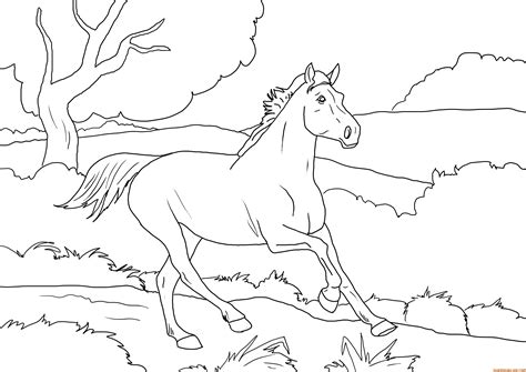 Imprime et colorie 13 superbes dessins de tes personnages préférés. Coloriage cheval au galop gratuit à imprimer