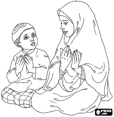 Free coloring sheets to print and download. Coloring Pages Muslim at GetColorings.com | Free printable ...