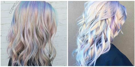 This is a modern, more muted take to the mermaid and rainbow hair color trend that's sweeping the hair industry! Holographic Hair is The Latest 2017 Hair Trend - 2017 Hair ...