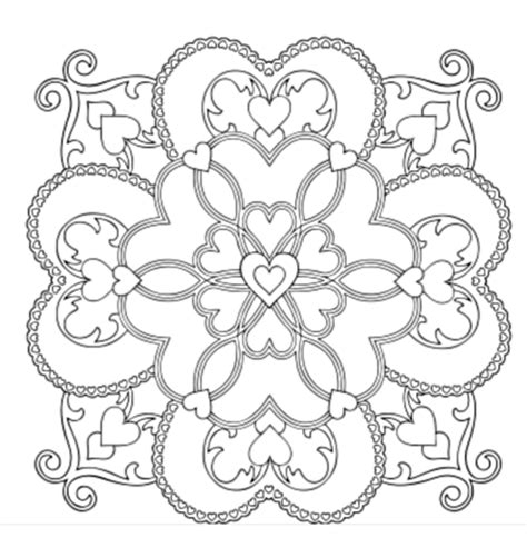 We hope you enjoy our online coloring books! Mandala 525, Heart Mandalas Coloring Book, Dover Publications | Mandala coloring pages ...