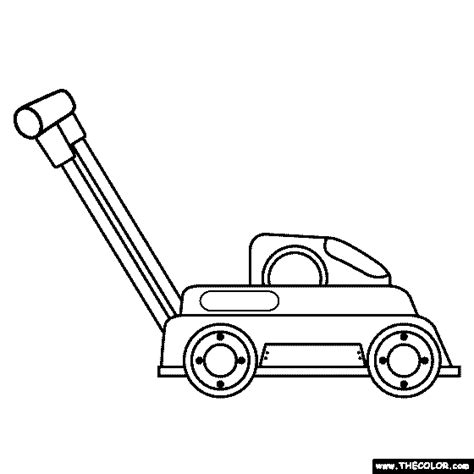 They're great for all ages. Lawn Mower Coloring Page