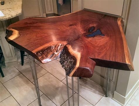 They came well packaged and arrived quickly. Irregular Live Edge Table with 3 Rod Hairpin Table Legs ...