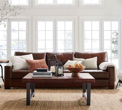 ✅ browse our daily deals for even more savings! Turner Square Arm Leather Sofa | Pottery Barn