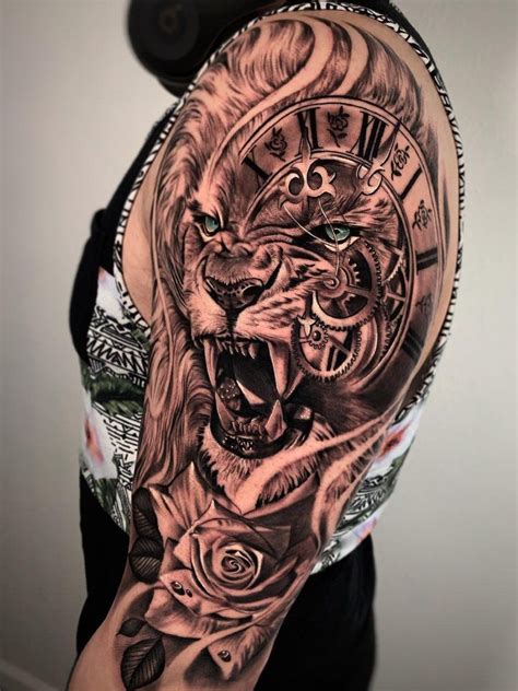 Check out our lion tattoo selection for the very best in unique or custom, handmade pieces from our tattooing shops. Ramón on Twitter | Lion shoulder tattoo, Lion forearm ...