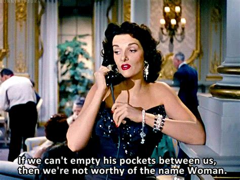Then, i generally burst into tears. Marilyn Monroe and Jane Russell in Gentlemen Prefer Blondes | On the phone, Gifs and Gentleman