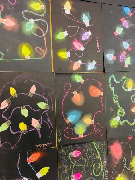 5 out of 5 stars. Christmas Lights Using Chalk Pastel - Kualapu'u Charter ...