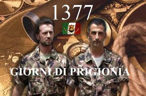 Quella dei marò «è una vicenda tragica che sta segnando la vita umana e personale dei nostri soldati colpevoli soltanto di aver svolto il loro lavoro. Pin di marò liberi su Il calendario del tempo che passa