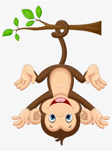 Monkey hanging on tree branch. Monkey Cartoon Free Photo Png Clipart - Cartoon Monkey ...